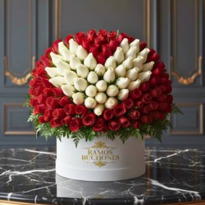 Flores en Cajas Diamante 220 Rosas