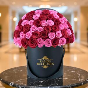 Flores en Cajas Caja con 100 rosas