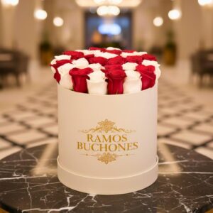 Flores en Cajas Caja con 24 rosas