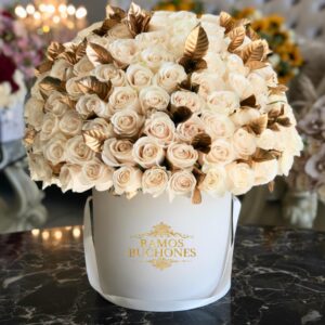Flores en Cajas Ramo con 100 rosas