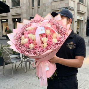 Ramo 10 rosas Pink Bloom 100 Rosas