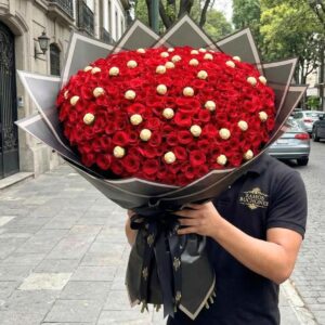 Ramo 10 rosas Golden 200 Rosas